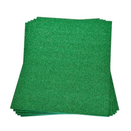 Moosgummiplatte Glitter (200x300x2mm) - Grün