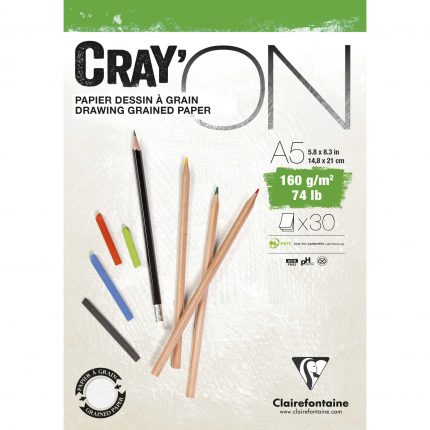 CrayOn Künstlerblock (A5/160g.) - Weiß