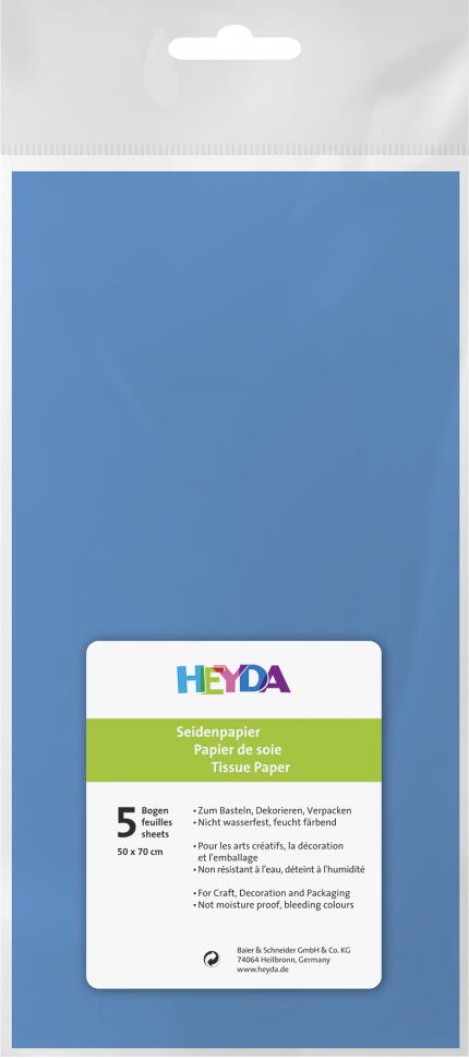 Seidenpapier (50x70/ 5St.) - Hellblau