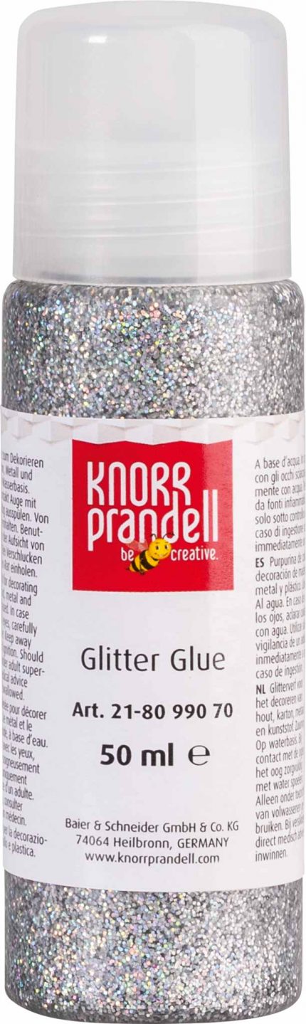 Glitter Glue (50ml) - Silber/ Regenbogen